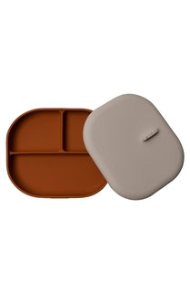 Loulou Lollipop Silicone Divided Plate with Lid | Ginger Honey