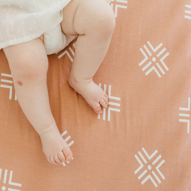 Copper Pearl Premium Knit Fitted Crib Sheet | Mesa