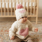 Sweetheart Knit Beanie Hat Rosy Baby & Kids: M (6-24 months)