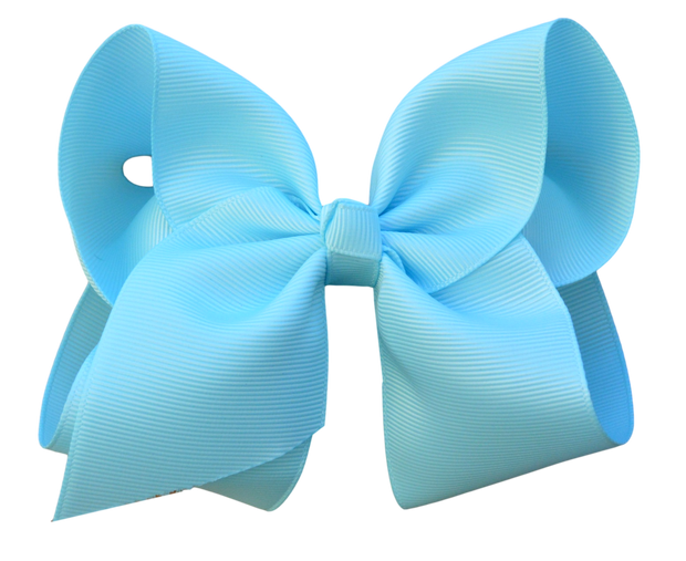 4 inch Solid Grosgrain Bow: Pink / 4 Inch
