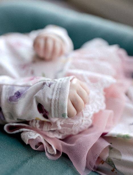 Kryssi Kouture Sienna Tutu Jumpsuit - Pastel Water Color Flo: 0-3M