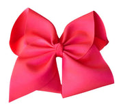 6 inch Solid Grosgrain Bow/Alligator Clip: Aqua / 6 Inch