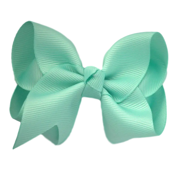 4 inch Solid Grosgrain Bow: Pink / 4 Inch