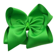 6 inch Solid Grosgrain Bow/Alligator Clip: Aqua / 6 Inch