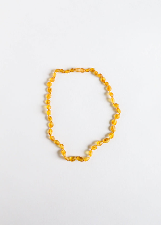 Raw Honey Baltic Amber || Classic || Beaded Necklace: 13" Child Necklace