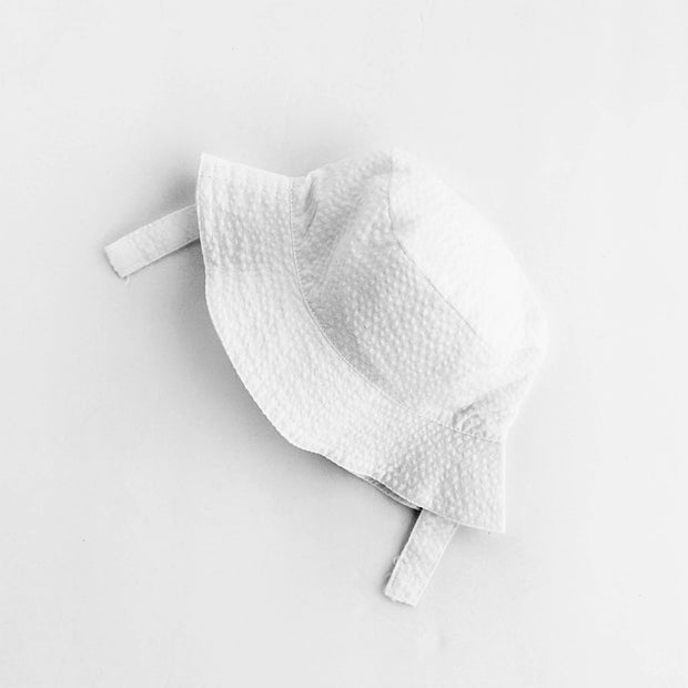 White Seersucker Bucket Hat Baby & Toddler: 12-24 Months