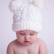 Winter White Fluffer Beanie Hat Baby & Kids: L (2-6 Years)