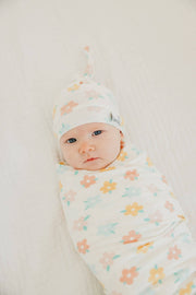 Knit Swaddle Blanket - Daisy