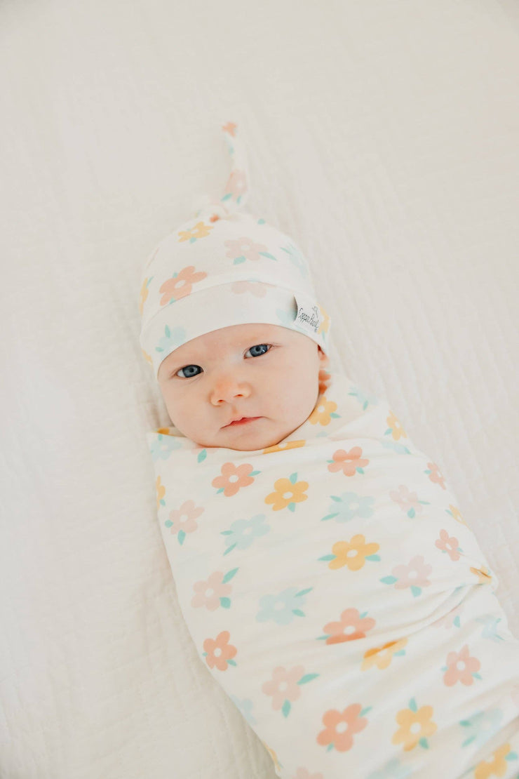 Knit Swaddle Blanket - Daisy