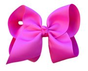 4 inch Solid Grosgrain Bow: Pink / 4 Inch