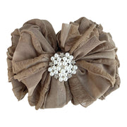 Pearl Ruffled Headband: Bright Red