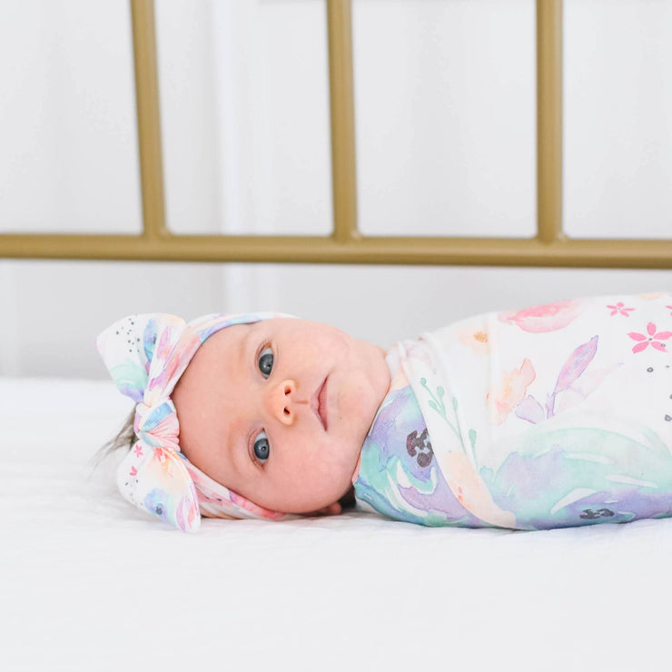 Knit Headband Bow - Bloom