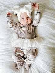 Kryssi Kouture Spring Tutu Jumpsuit - Rocking Mother Goose: 3-6M