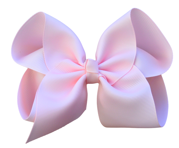 4 inch Solid Grosgrain Bow: Pink / 4 Inch