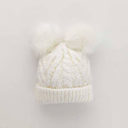 Winter White Fluffer Beanie Hat Baby & Kids: S (0-6 Months)