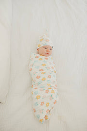 Knit Swaddle Blanket - Daisy