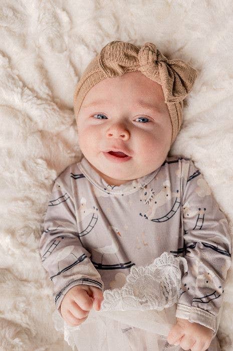 Kryssi Kouture Spring Tutu Jumpsuit - Rocking Mother Goose: 3-6M