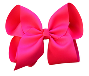 4 inch Solid Grosgrain Bow: Pink / 4 Inch