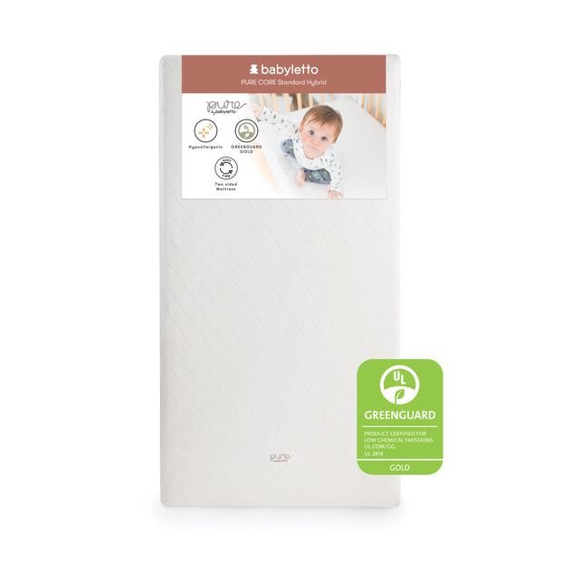 Babyletto Pure Core Crib Mattress | Hybrid Quilted Waterproof Cover