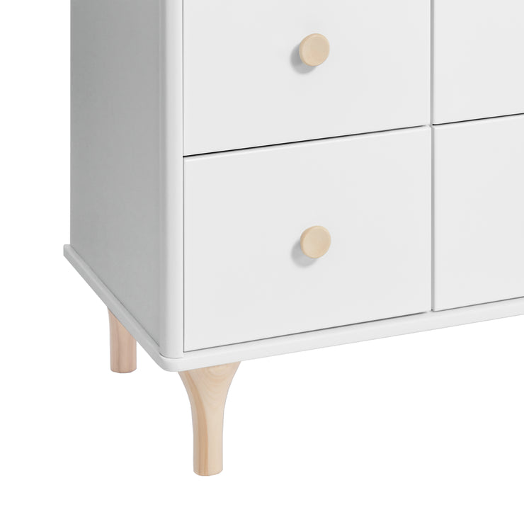 Babyletto Lolly 6-Drawer Dresser Feet and Knob Set in Washed Natural