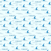Sugar + Maple Plush Minky Fleece Personalized Blanket | Shark Fin