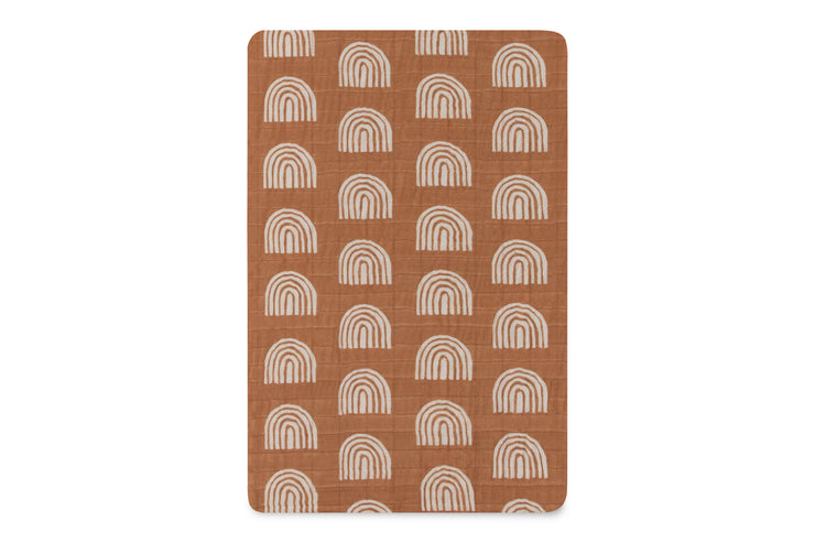 Babyletto Rainbow Muslin All-Stages Bassinet Sheet in GOTS Certified Organic Cotton