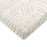 Babyletto Oat Stripe Muslin Crib Sheet in GOTS Certified Organic Cotton