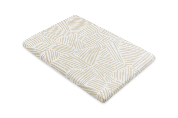 Babyletto Oat Stripe Muslin All-Stages Bassinet Sheet in GOTS Certified Organic Cotton