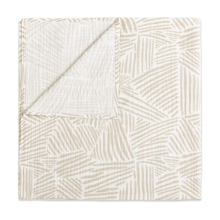 Babyletto Oat Stripe Muslin Swaddle in GOTS Certified Organic Cotton