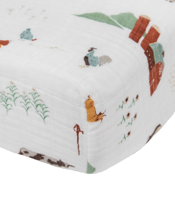 Little Unicorn Cotton Changing Pad Cover | Farmyard