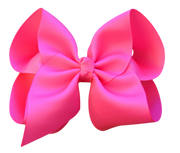 4 inch Solid Grosgrain Bow: Pink / 4 Inch