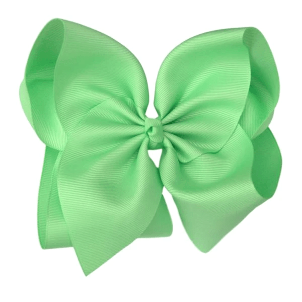 6 inch Solid Grosgrain Bow/Alligator Clip: Watermelon / 6 Inch
