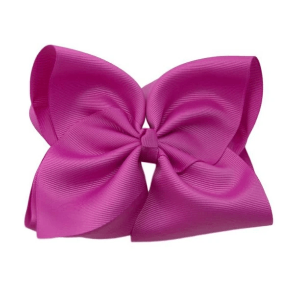 6 inch Solid Grosgrain Bow/Alligator Clip: Watermelon / 6 Inch