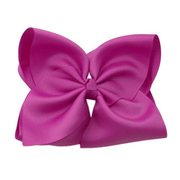 6 inch Solid Grosgrain Bow/Alligator Clip: Aqua / 6 Inch