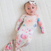 Newborn Knotted Gown - Bloom