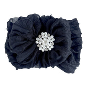 Pearl Ruffled Headband: Bright Red