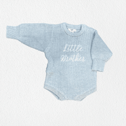 'Little Brother' Announcement Romper | Sky: NB