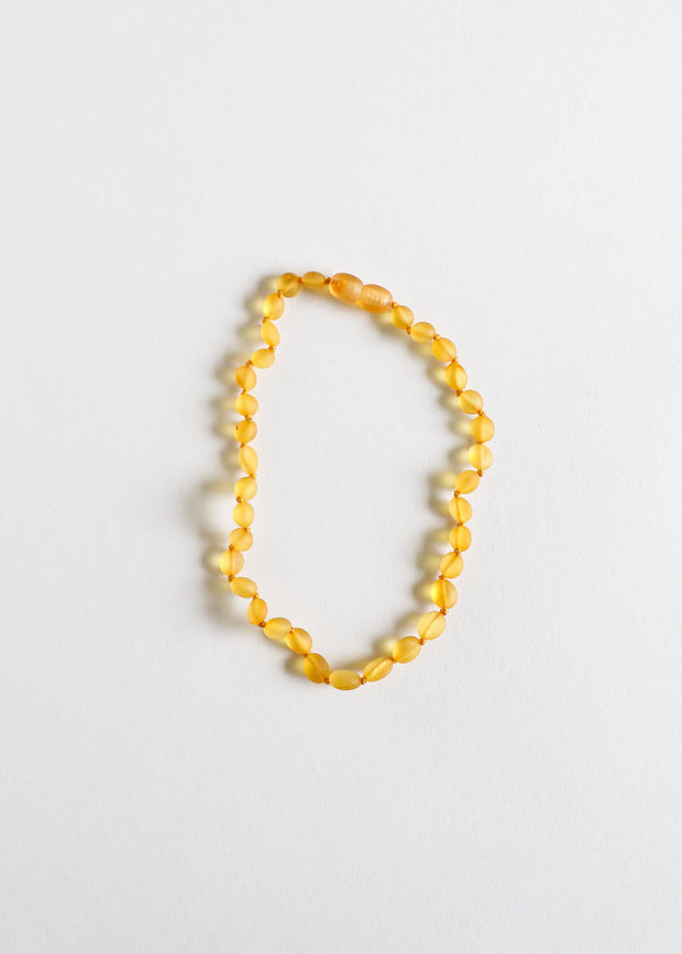 Raw Honey Baltic Amber || Classic || Beaded Necklace: 13" Child Necklace
