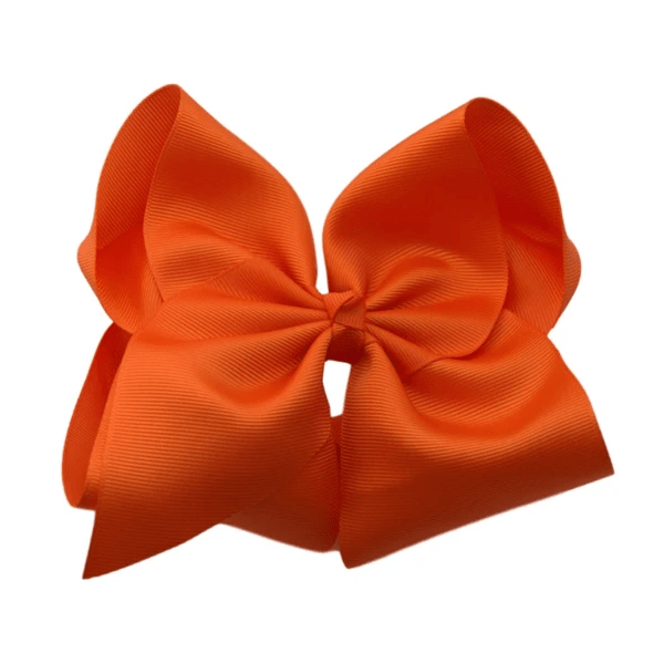 6 inch Solid Grosgrain Bow/Alligator Clip: Watermelon / 6 Inch