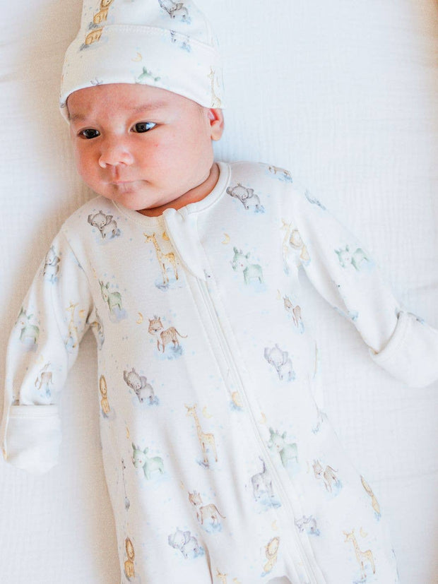 Wild Things Zip Footie: 3 Months