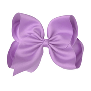 6 inch Solid Grosgrain Bow/Alligator Clip: Aqua / 6 Inch