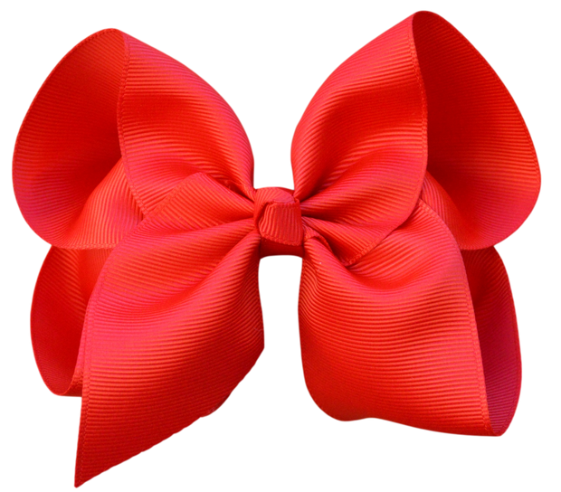 4 inch Solid Grosgrain Bow: Pink / 4 Inch