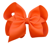 4 inch Solid Grosgrain Bow: Pink / 4 Inch