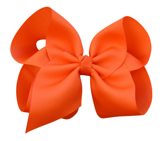 4 inch Solid Grosgrain Bow: Pink / 4 Inch