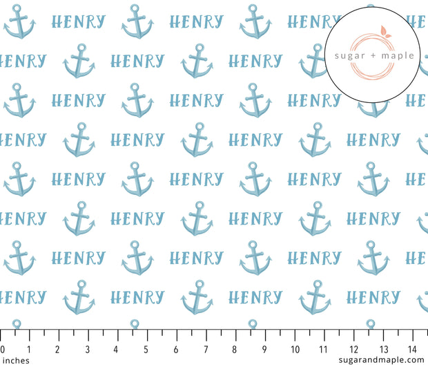 Sugar + Maple Plush Minky Fleece Personalized Blanket | Anchor