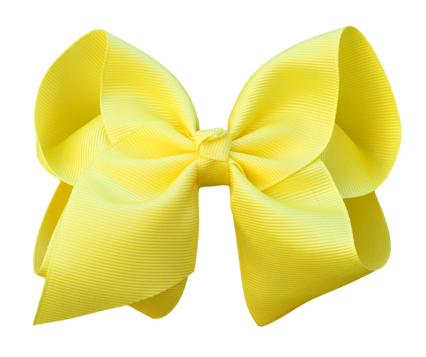 4 inch Solid Grosgrain Bow: Pink / 4 Inch