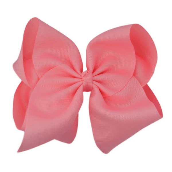 6 inch Solid Grosgrain Bow/Alligator Clip: Aqua / 6 Inch