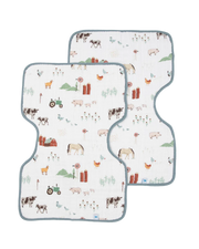 Little Unicorn Cotton Muslin Burp Cloth | Farmyard