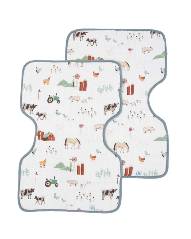 Little Unicorn Cotton Muslin Burp Cloth | Farmyard