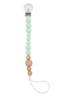 Loulou Lollipop Colorblock Wood & Silicone Soother Holder | Mint